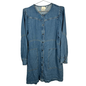 INDI &‎ COLD Western Denim Pocket Shirt Dress Medium